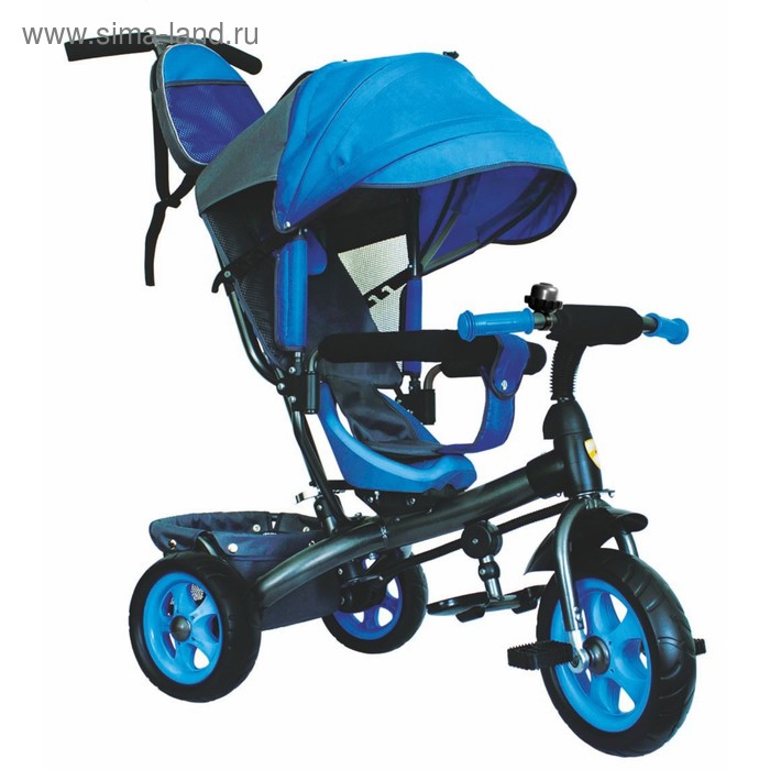 Велосипед трёхколёсный «Лучик Vivat 2», колёса EVA 10"/8", цвет синий - Фото 1