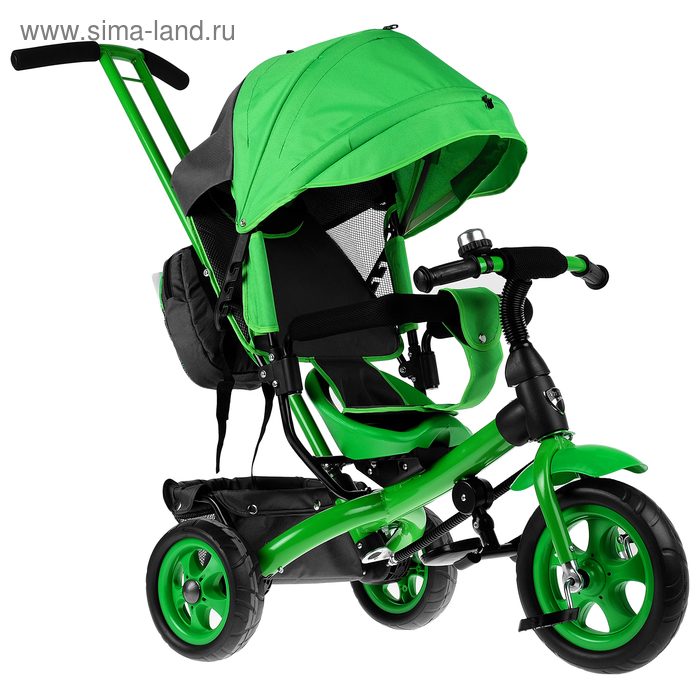 Велосипед трёхколёсный «Лучик Vivat 2», колёса EVA 10"/8", цвет зелёный - Фото 1
