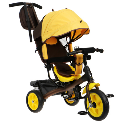 Велосипед трёхколёсный «Лучик Vivat 2», колёса EVA 10"/8", цвет коричневый/жёлтый