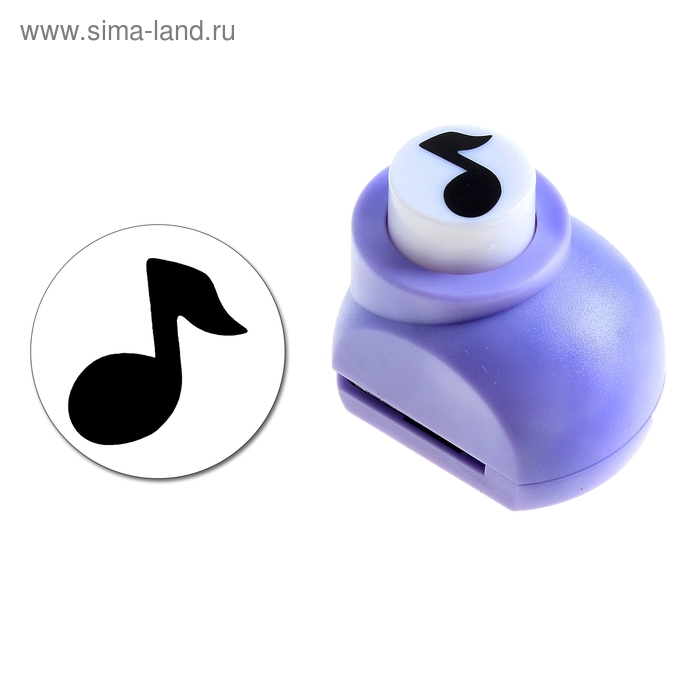 Дырокол фигурный "Нота" d=1,5 см 3,5х4х4 см - Фото 1