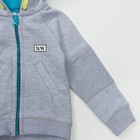 Костюм детский с капюшоном (куртка, брюки), рост 92 см, цвет  цвет серый/бирюзовый КЛ-23_М - Фото 5