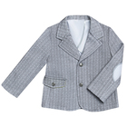 Пиджак для мальчика, рост 122 см, цвет  цвет серый/белый Н-ПЖ-280 - Фото 2