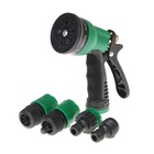 Набор для полива: пистолет-распылитель, коннектор 1/2" (12 мм) - 2 шт., штуцер 1/2"-3/4", быстросъёмный, пластик, Greengo - Фото 7