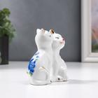 Фигурка керамика «2 котёнка в цветочек», 7×8 см - Фото 3