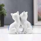 Фигурка керамика «2 котёнка в цветочек», 7×8 см - Фото 2