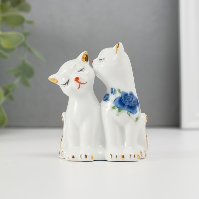 Фигурка керамика «2 киски неженки», 7.5×6 см - Фото 1