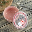 Набор салатников "Вивьен", 3 шт: 16х7,5/14,5х6,5/15,5х7,5 см, с крышками, цвет розовый - Фото 7