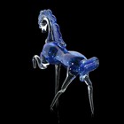 Сувенир стекло в стеклокрошку "Конь синий" 25х25х9 см - Фото 3