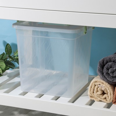 Контейнер для хранения с крышкой Альтернатива, 12 л, 28.2×26.1×28 см, пластик, прозрачный