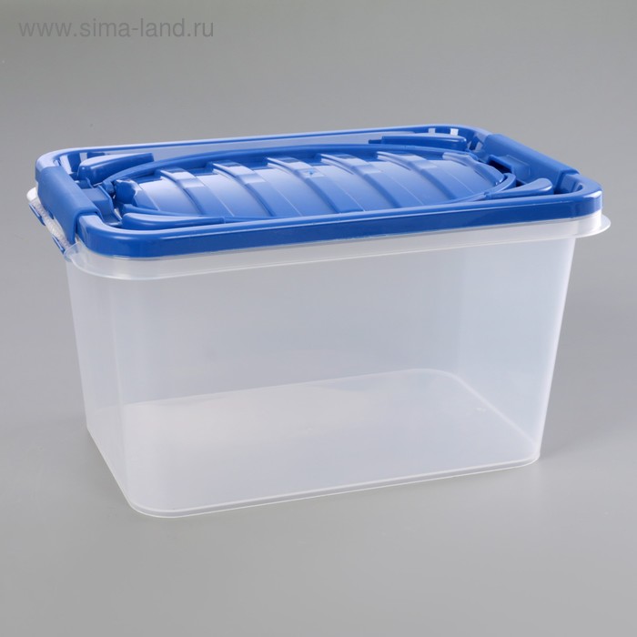 Контейнер для хранения с крышкой «Ультра», 7 л, 32×20×17 см, цвет синий - Фото 1