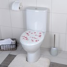 Сиденье для унитаза с крышкой «Декор. Сакура», 44.5×37 см, белое - Фото 2