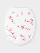 Сиденье для унитаза с крышкой «Декор. Сакура», 44.5×37 см, белое 3464724