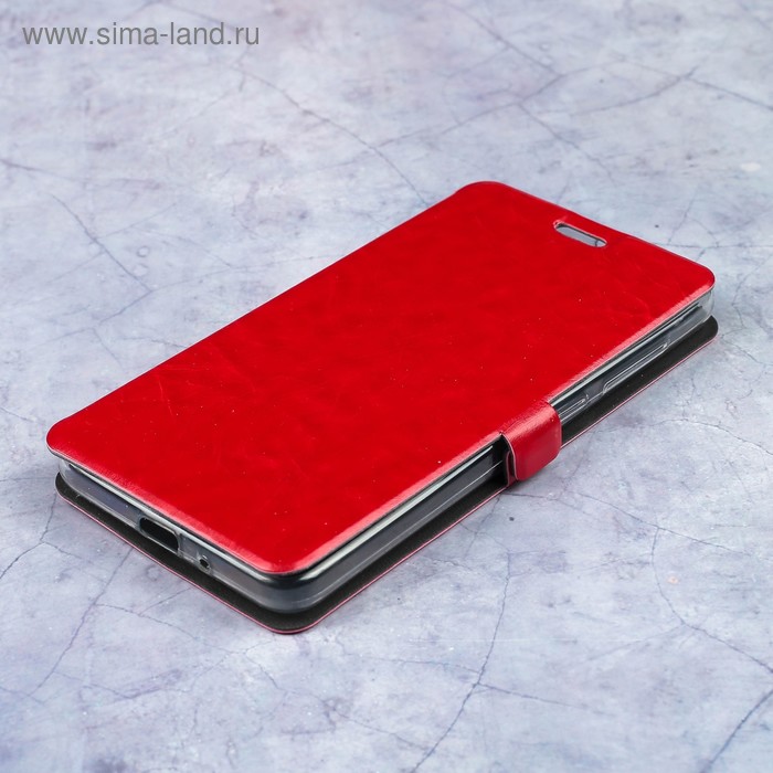 Чехол-книжка Caseguru Magnetic Case Xiaomi Redmi 4A Глянцево-красный - Фото 1