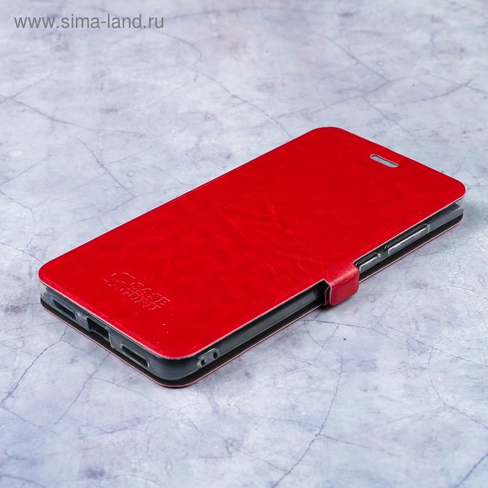 Чехол-книжка Caseguru Magnetic Case Xiaomi Redmi Note 4X Глянцево-красный - Фото 1