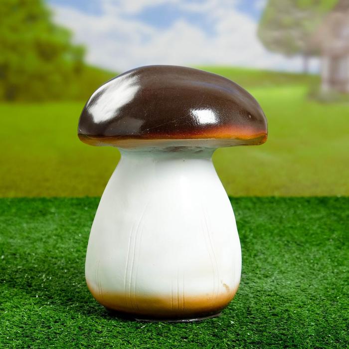 Садовая фигура "Белый гриб" средний  14х14х24см - Фото 1