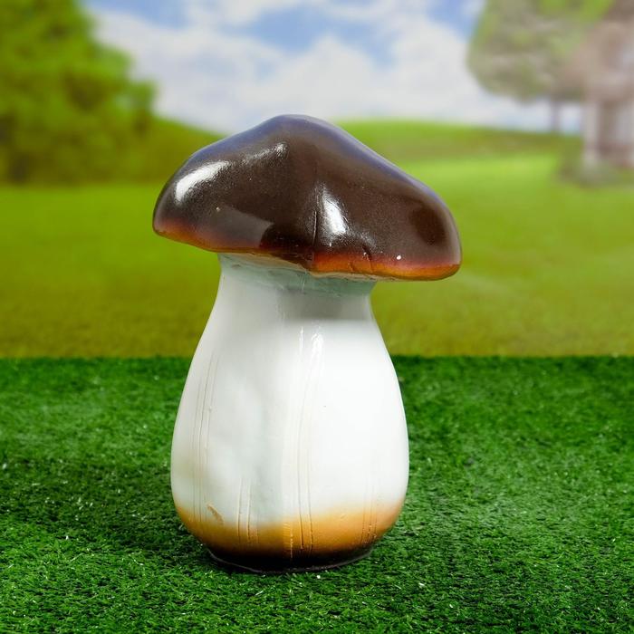 Садовая фигура "Белый гриб" средний  14х14х24см - фото 1911972713