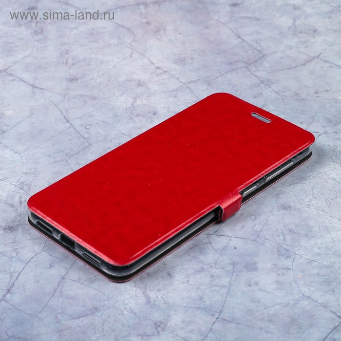 Чехол-книжка Caseguru Magnetic Case Asus Zenfone 4 Max ZC520KL Глянцево-красный - Фото 1