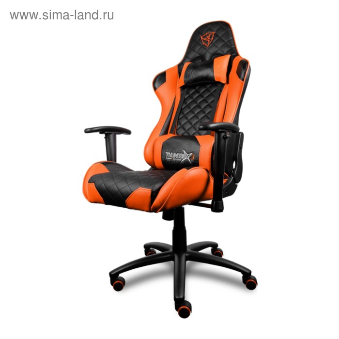 Кресло игровое TGC12-BO, чёрное/оранжевое - Фото 1