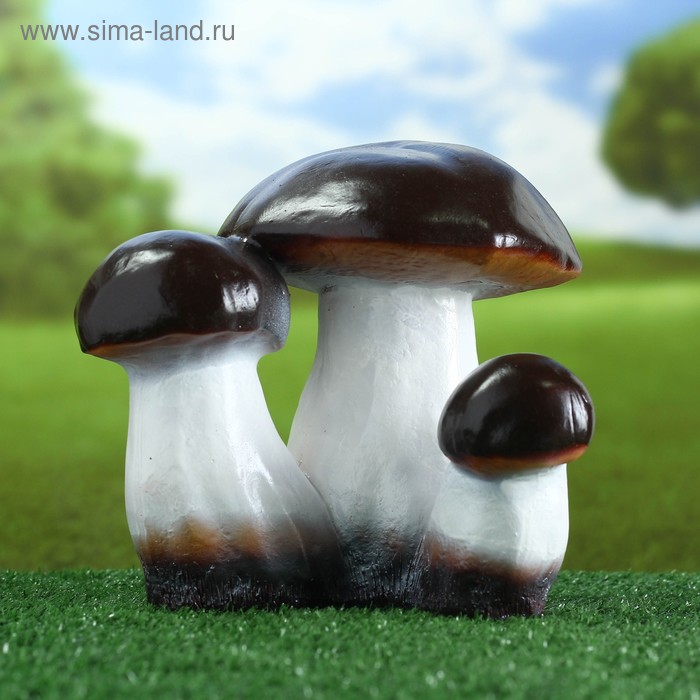 Садовая фигура из гипса «Гриб-боровик тройной», 25×23×23 см - Фото 1