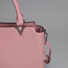 Сумка женская, отдел на молнии, наружный карман, длинный ремень, цвет розовый - Фото 4