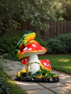 Садовая фигура из гипса «Три мухомора с Лягушкой», 27×24×15 см - Фото 3