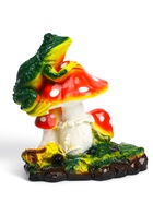 Садовая фигура из гипса «Три мухомора с Лягушкой», 27×24×15 см - Фото 9