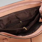 Сумка женская на молнии, отдел с перегородкой, длинный ремень, цвет персиковый - Фото 5