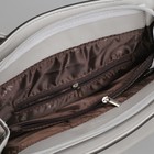 Сумка женская, отдел с перегородкой на молнии, наружный карман, длинный ремень, цвет серый - Фото 5