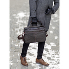 Сумка мужская, отдел на молнии, 3 наружных кармана, длинный ремень, цвет коричневый - Фото 7