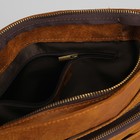 Планшет мужской, отдел на молнии, 3 наружных кармана, длинный ремень, цвет коричневый - Фото 5