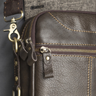 Планшет мужской, 2 отдела на молнии, 2 наружных кармана, длинный ремень, цвет коричневый - Фото 3