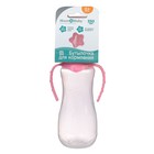 Бутылочка для кормления, классическое горло, приталенная, с ручками, 250 мл., от 3 мес., цвет розовый МИКС - Фото 4