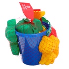 Набор игрушек для песочницы, 12 предметов: 8 формочек, совок, лейка, грабли, ведро, МИКС - Фото 12