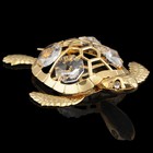 Сувенир «Морская черепаха», 8×6,5×1,5 см, с кристаллами - Фото 2