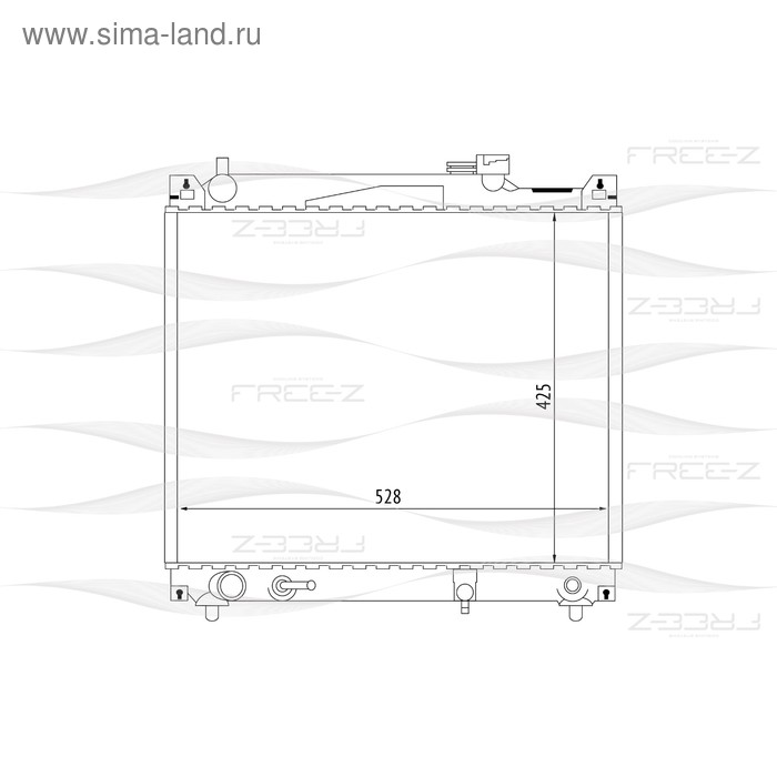 Радиатор охлаждения двигателя FREE-Z KK0190 - Фото 1
