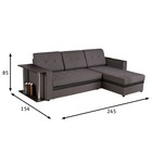 Угловой диван «Атланта», универсальный угол, ткань, цвет серый - Фото 21