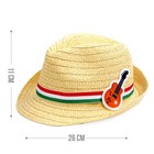 Панамка соломенная детская "Гитара", р-р. 52-54 см - Фото 7