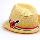Панамка соломенная детская "Гитара", р-р. 52-54 см - Фото 6