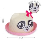 Панама детская соломенная «Пандочка», р-р 54, 2-6 лет - Фото 2
