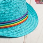 Шляпа детская MINAKU "Радуга", размер 52, цвет голубой - Фото 2