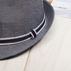 Шляпа мужская MINAKU "Деним", размер 56-58, цвет серый - Фото 2