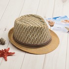 Шляпа мужская MINAKU "Соренто", размер 56-58, цвет светло-бежевый - Фото 1