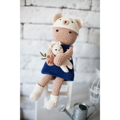Амигуруми: Мягкая игрушка «Девочка Софья», набор для вязания, 10 × 4 × 14 см