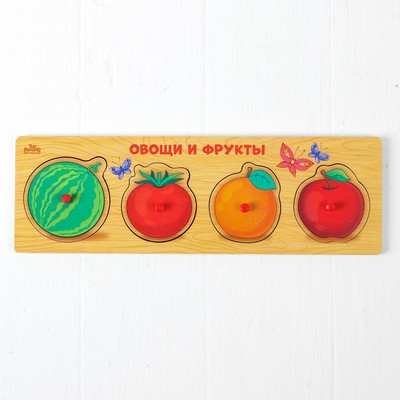 Рамка - вкладыш малая "Овощи и фрукты", 4 элемента
