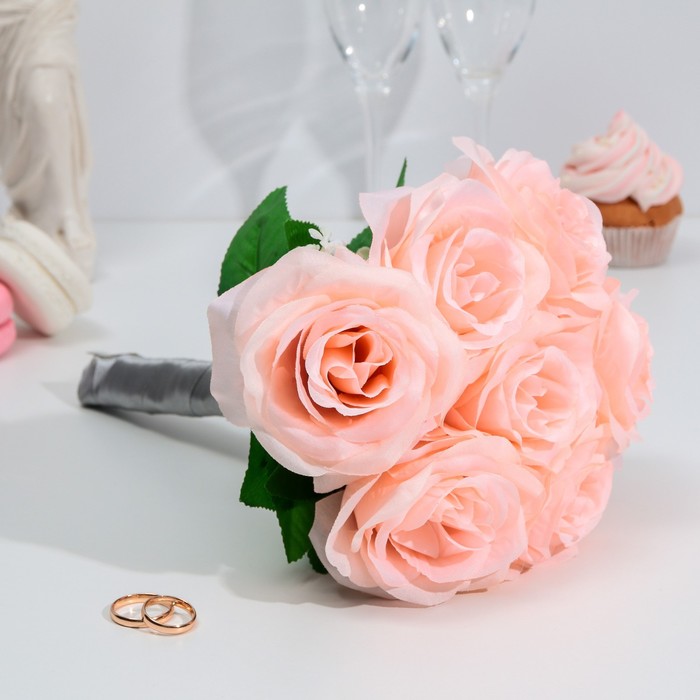 Букет «Нежность» розовые розы - Фото 1