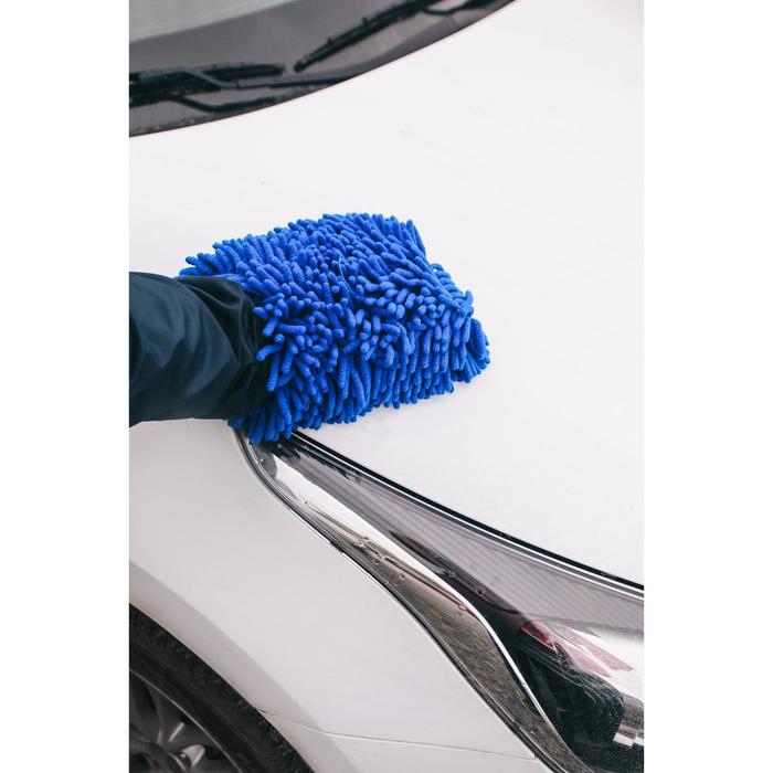Варежка для мытья авто, микрофибра 24×19×4 см, микс - фото 1886299519