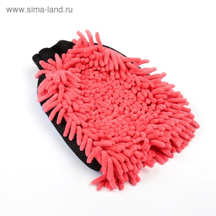 Варежка для мытья авто TORSO, 25×19 см, двухсторонняя, МИКС - Фото 1