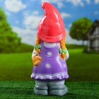 Садовая фигура "Гном девочка с цветами" 13,5х17х40 см МИКС - Фото 9