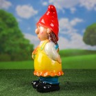 Садовая фигура "Гном девочка с цветами" 13,5х17х40 см МИКС - Фото 5