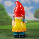 Садовая фигура "Гном девочка с цветами" 13,5х17х40 см МИКС - Фото 8